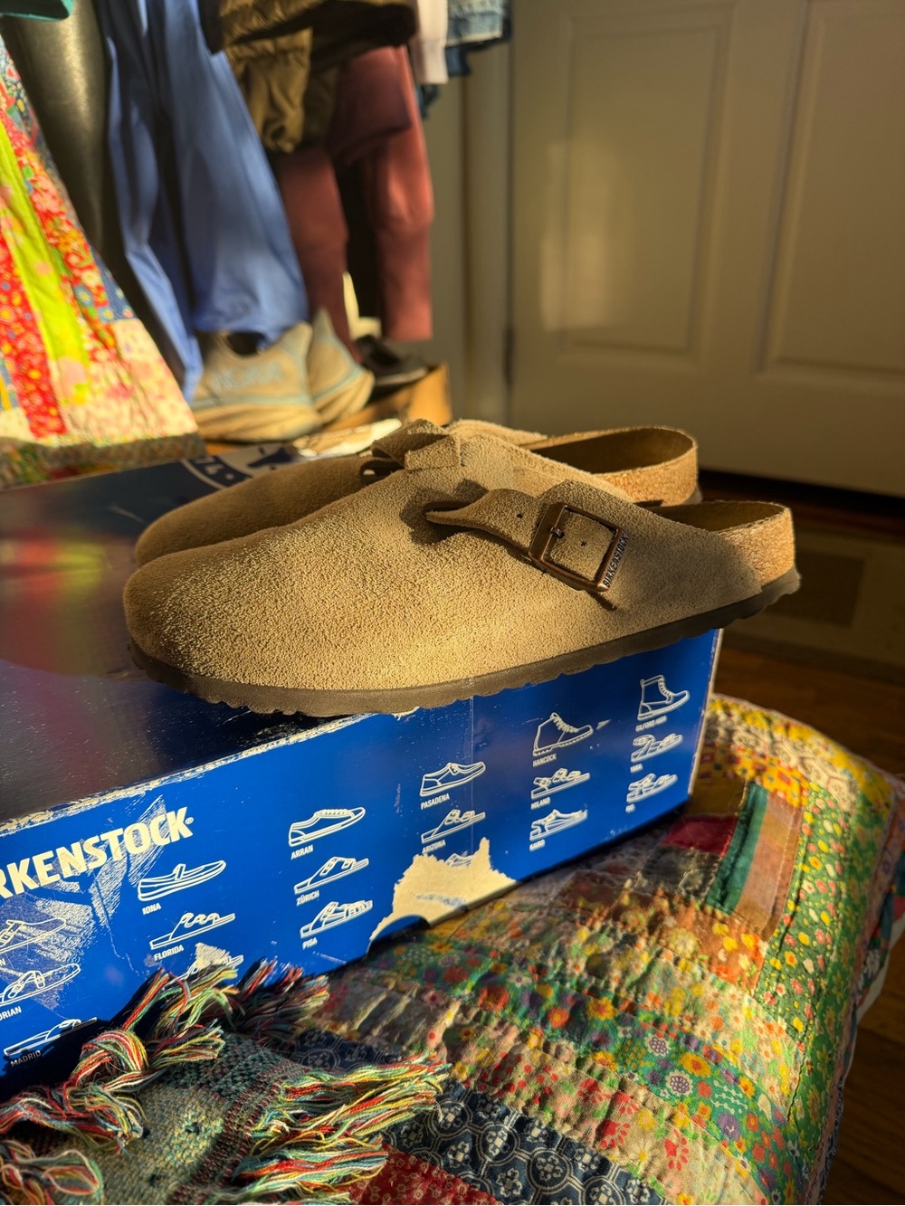 Birkenstock Taupe Boston Clogs - Picture 3 of 12
